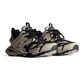 Sapatilhas Track «Malha e nylon bege e preto» 542436W3AC48071
