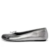Sapatos anatómicos de bailarina «Pele de carneiro macia prateada brilhante» 714260WBFA18001