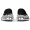 Sapatos anatómicos de bailarina «Pele de carneiro macia prateada brilhante» 714260WBFA18001