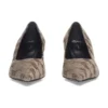 Sapatos de salto alto BB Monogram com lâmina quadrada de 60 mm «Tan» 707353W2I103020