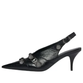 Sapatos de salto alto Cagole com tiras traseiras de 70 mm «Preto» 714251WAD4E1081