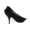 Sapatos de salto alto com logótipo da campanha «Preto» 495777W06001091