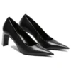 Sapatos de salto alto “Pele de bezerro macia preta” 679184WBC401000