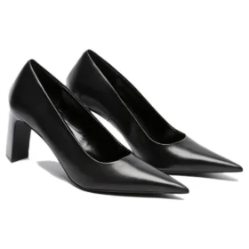 Sapatos de salto alto “Pele de bezerro macia preta” 679184WBC401000