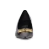 Sapatos de salto alto Square Knife BB 60 mm «Pele de borrego preta brilhante» 694739WBD821080