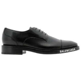 Sapatos Derby com biqueira com logótipo «Preto» 590716WA7201000