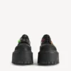 Sapatos Derby de plataforma «Strike» para mulher com pingentes, em preto/multicolorido Sapatos Derby de plataforma «Strike» para mulher com pingentes, em preto/multicolorido