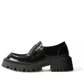 Sapatos Mocassins Tractor «Pele de bezerro lisa preta» 760433WA8E91000
