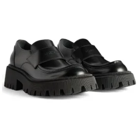 Sapatos Mocassins Tractor «Pele de bezerro lisa preta» 760433WA8E91000