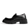Sapatos Mocassins Tractor «Pele de bezerro lisa preta» 760439WA8E91000