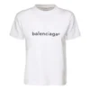 SS21 Camiseta casual com logótipo alfabético, manga curta, tamanho grande, branca 612965TIV549040