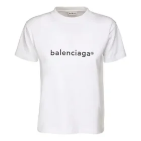 SS21 Camiseta casual com logótipo alfabético, manga curta, tamanho grande, branca 612965TIV549040