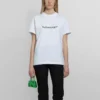 SS21 Camiseta casual com logótipo alfabético, manga curta, tamanho grande, branca 612965TIV549040