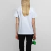 SS21 Camiseta casual com logótipo alfabético, manga curta, tamanho grande, branca 612965TIV549040