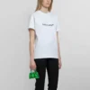 SS21 Camiseta casual com logótipo alfabético, manga curta, tamanho grande, branca 612965TIV549040