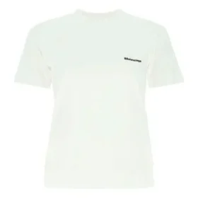 SS21 Camiseta com logótipo, gola redonda e manga curta, Branca 612964TJV879040