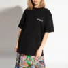 SS21 Camiseta de manga curta com bordado, preta 641655TKV861070