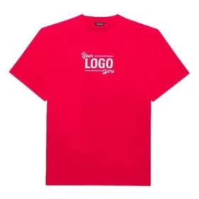 SS21 Camiseta unissexo de manga curta com estampado de letras, vermelha 651795TKV816295