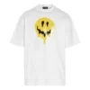 SS21 Drip Peace, corte largo, estampado com sorriso, casual, GS, branco 641675TKVA18639