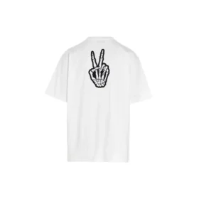 SS21 Drip Peace, corte largo, estampado com sorriso, casual, GS, branco 641675TKVA18639