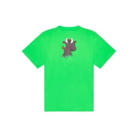 SS21 Estampa de desenhos animados com padrão pequeno, manga curta, unissexo, verde 612966TJVM93302