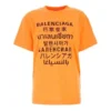 SS21 Letter Printing Gola Redonda Laranja 612965TJVI37513