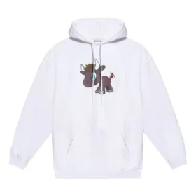 SS21 Padrão Pequeno com Estampado de Desenhos Animados Unissexo Branco 578135TJVE69000