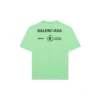 SS21 Retro de manga curta verde fluorescente 612965THV844162