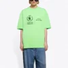 SS21 Retro de manga curta verde fluorescente 612965THV844162