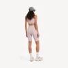 Calções de ciclismo sem costuras para mulher, em tom nude