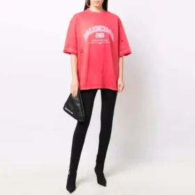 T-shirt Balenciaga, corte médio «Pink» 612966TLVJ16441