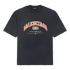 T-shirt Balenciaga, corte médio, «Preto» 612966TLVJ11074