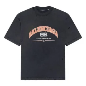 T-shirt Balenciaga, corte médio, «Preto» 612966TLVJ11074