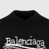 T-shirt Balenciaga desenhada à mão «Black» 641675TNVE71197