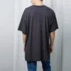 T-shirt BB de malha entrelaçada desbotada de tamanho grande «Navy Black» 583214TFV658060