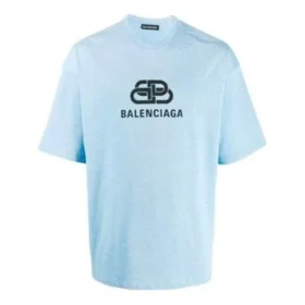 T-shirt BB Regular Fit em malha entrelaçada «Light Blue» 578139TGV755840