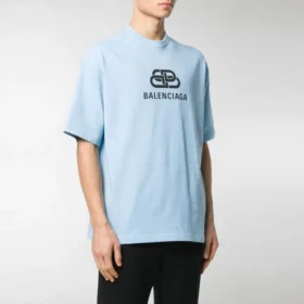 T-shirt BB Regular Fit em malha entrelaçada «Light Blue» 578139TGV755840