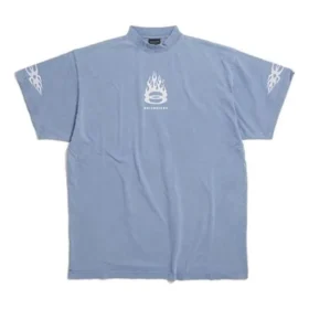 T-shirt Burning Unity Oversized «Azul Claro» 787349TQVW74164
