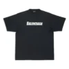 T-shirt Caps, corte largo, “Preto” 651795TNVL11070