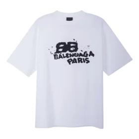 T-shirt com ícone BB Icon desenhado à mão, corte médio «Branco Preto» 612966TNVN49040