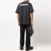 T-shirt com corte lateral «Black» 641655TLVB39034