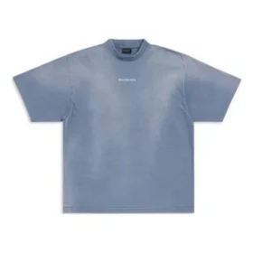 T-shirt com costas abertas, corte médio «Azul e Branco» 764235TPVK14313