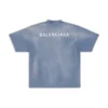 T-shirt com costas abertas, corte médio «Azul e Branco» 764235TPVK14313