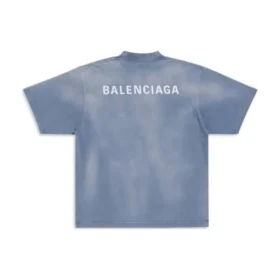 T-shirt com costas abertas, corte médio «Azul e Branco» 764235TPVK14313