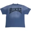 T-shirt com desenho à mão «Blue» 764235TPVU42671