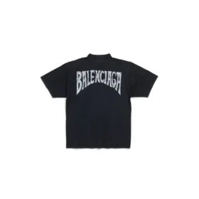 T-shirt com desenho à mão, corte médio «Black Faded» 764235TPVU41569