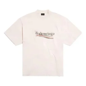 T-shirt com estêncil político «White Black» 764235TQVI59784