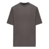 T-shirt com etiqueta de cuidados, corte médio «Cinza Preto» 724514TNVL91219