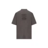 T-shirt com etiqueta de cuidados, corte médio «Cinza Preto» 724514TNVL91219