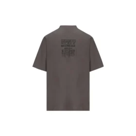 T-shirt com etiqueta de cuidados, corte médio «Cinza Preto» 724514TNVL91219 T-shirt com etiqueta de cuidados, corte médio «Cinza Preto» 724514TNVL91219